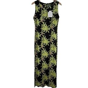 ANNA OCEAN PALM TREE SLEEVELESS MAXI DRESS SIZE MEDIUM